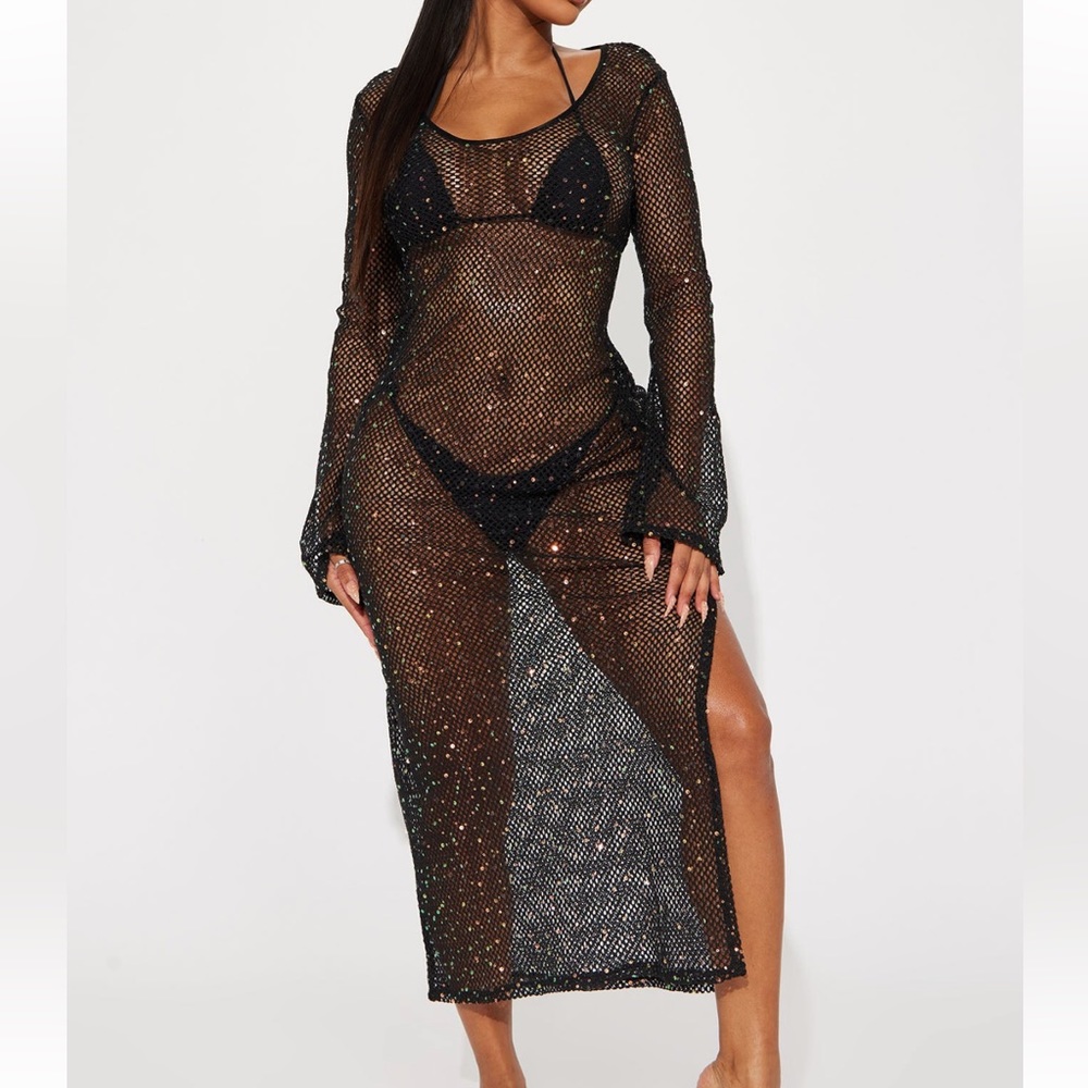 Fashion Nova | Maxi Crochet Swim Cover Up Dress